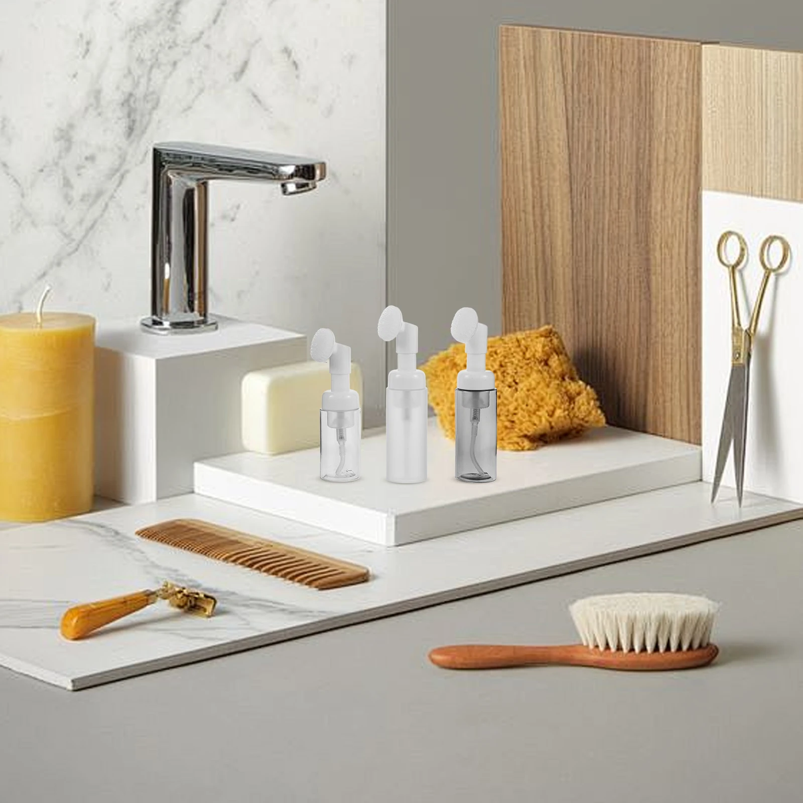 3pcs Mousse Bottle Foam Pump Travel Clear Shampoo Dispenser Empty Bottles Portable Body Lotion Container Foaming Design 
3pcs Mousse Bottle Foam Pump Travel Clear Shampoo Dispenser Empty Bottles Portable Body Lotion Container Foaming Design