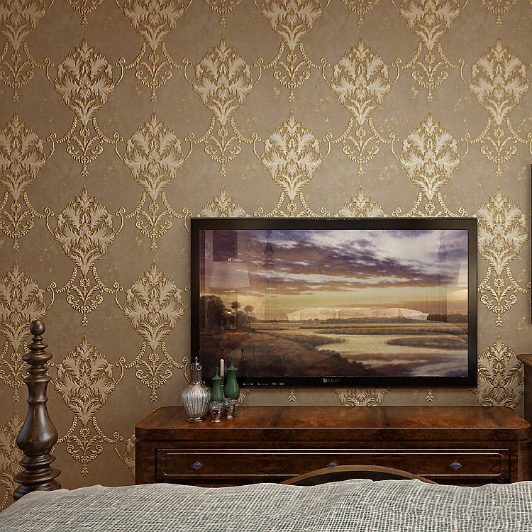 European Simple Luxury Damask Wallpaper For Wall 3 D Classic Embossed TV Room Bedroom Wall Paper Home Decor
European Simple Luxury Damask Wallpaper For Wall 3 D Classic Embossed TV Room Bedroom Wall Paper Home Decor