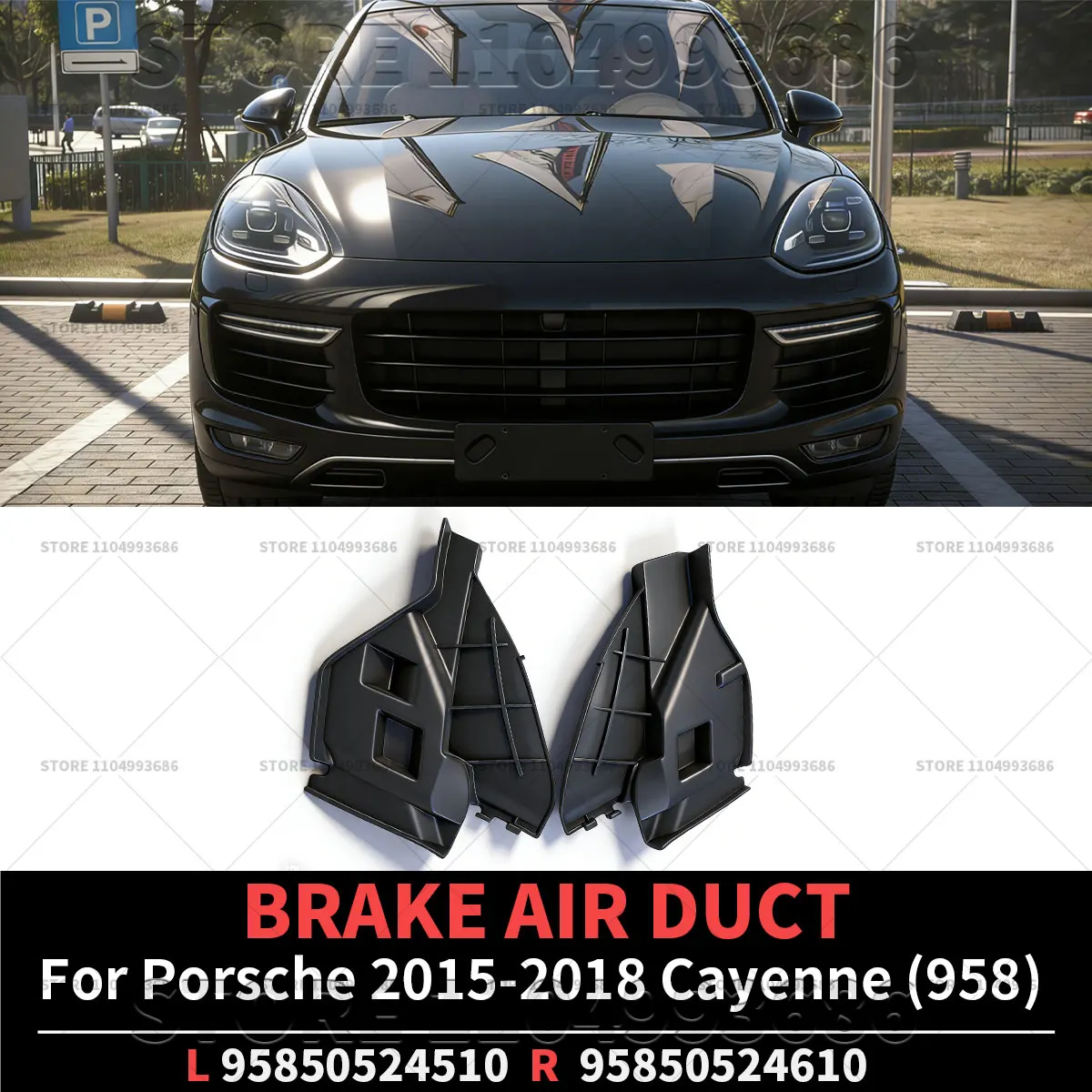 For Porsche 2015 2016 2017 2018 Cayenne Diesel Platinum Edition GTS Turbo S (958) BRAKE AIR DUCT OEM 95850524510 95850524610
For Porsche 2015 2016 2017 2018 Cayenne Diesel Platinum Edition GTS Turbo S (958) BRAKE AIR DUCT OEM 95850524510 95850524610
