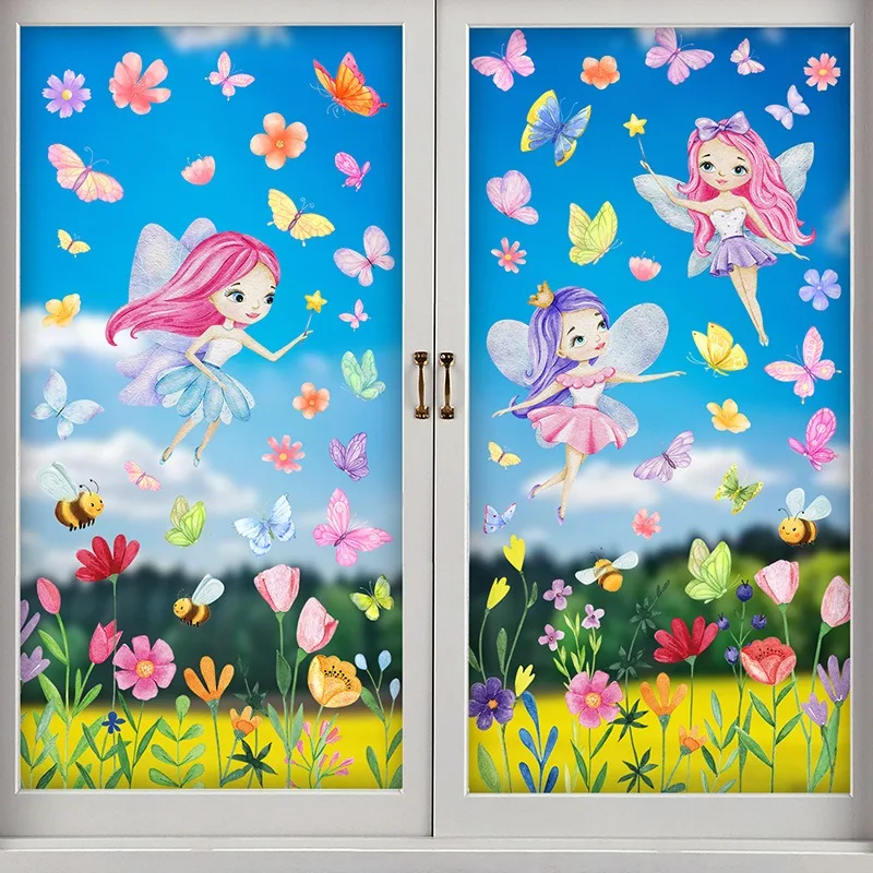 Spring Flower Fairy Cute Glass Sticker Festival Atmosphere Static Cling Window Fridge Decal Home Decor
Spring Flower Fairy Cute Glass Sticker Festival Atmosphere Static Cling Window Fridge Decal Home Decor