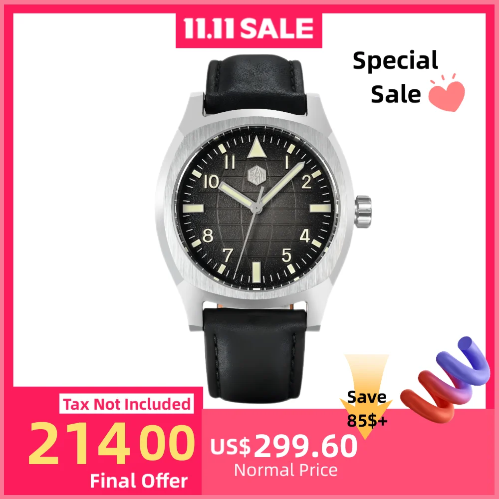 San Martin 38mm Sport Mechanical Watch Men Wristwatch Automatic Vintage Sapphire 10Bar Relógio Masculino SN0026AG-2
San Martin 38mm Sport Mechanical Watch Men Wristwatch Automatic Vintage Sapphire 10Bar Relógio Masculino SN0026AG-2