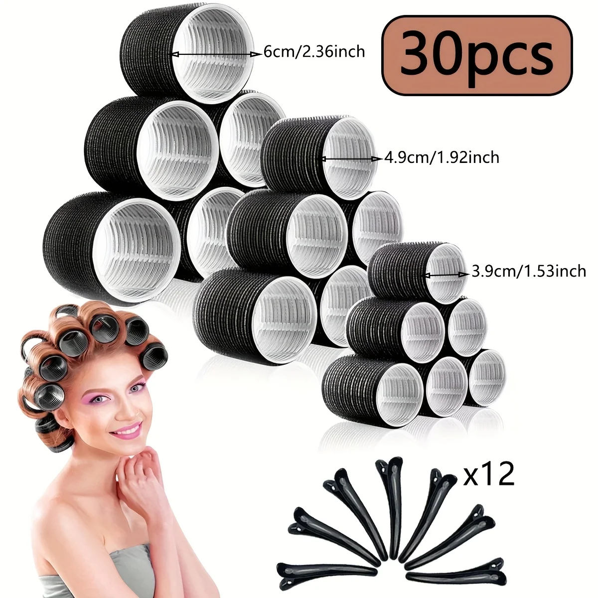 30pcs Ladies Hair Curling Set with Clips Large Medium Small Size Self-Grip Curling Irons Suitable for Long Medium Short Hair Ban
30pcs Ladies Hair Curling Set with Clips Large Medium Small Size Self-Grip Curling Irons Suitable for Long Medium Short Hair Ban