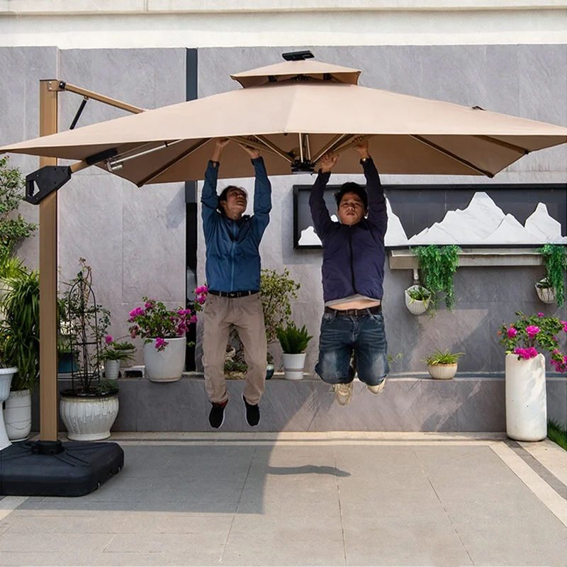 Luxury High-quality Aluminum Pole 100mm Windproof Offset Pool Sun Parasol Outdoor Terrace Garden Umbrella With Plastic Base
Luxury High-quality Aluminum Pole 100mm Windproof Offset Pool Sun Parasol Outdoor Terrace Garden Umbrella With Plastic Base