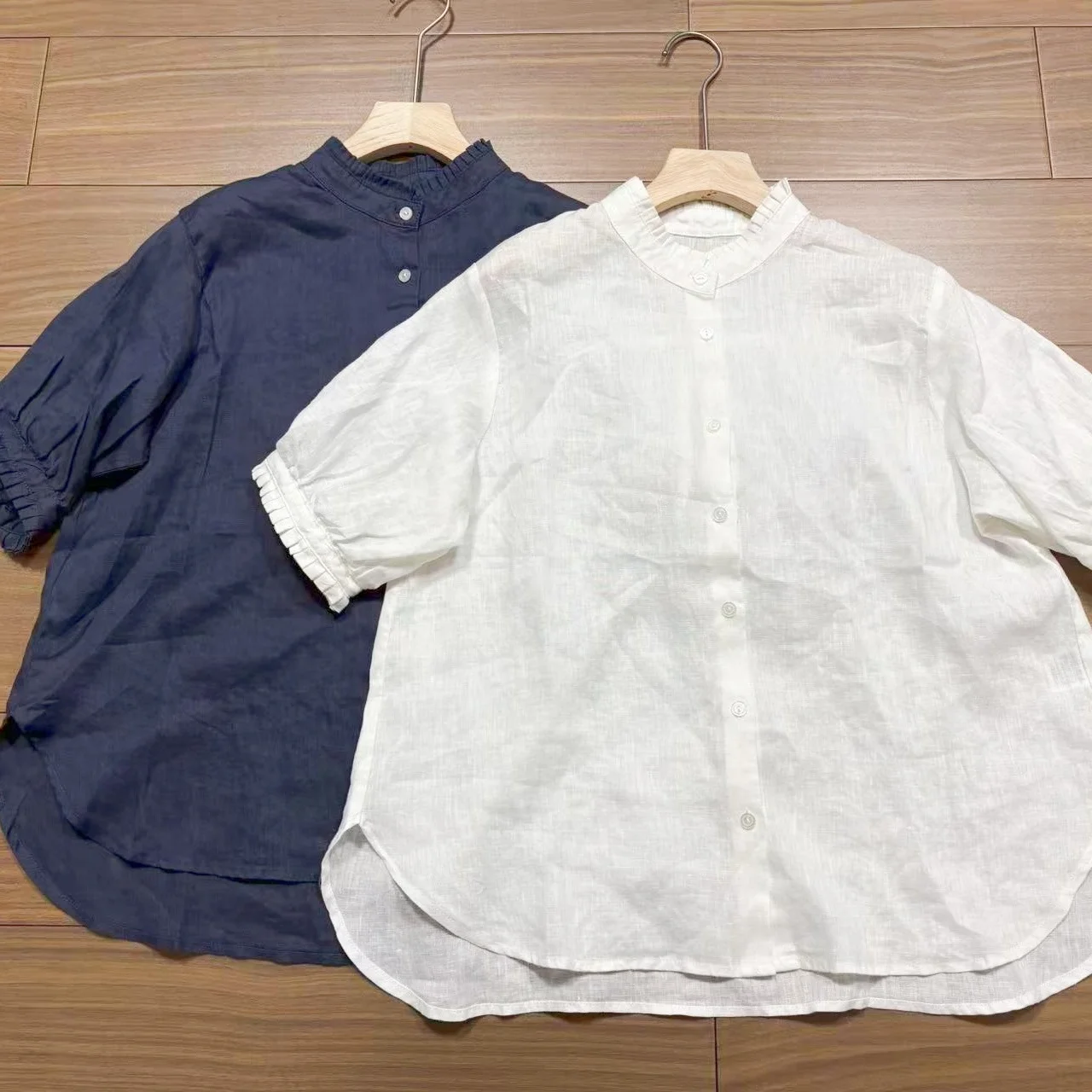 Sweet Style Pure Linen Short Sleeve Shirt Women's Fashionable Summer New Arrival Big Size Slimming Effect Official Website
Sweet Style Pure Linen Short Sleeve Shirt Women's Fashionable Summer New Arrival Big Size Slimming Effect Official Website