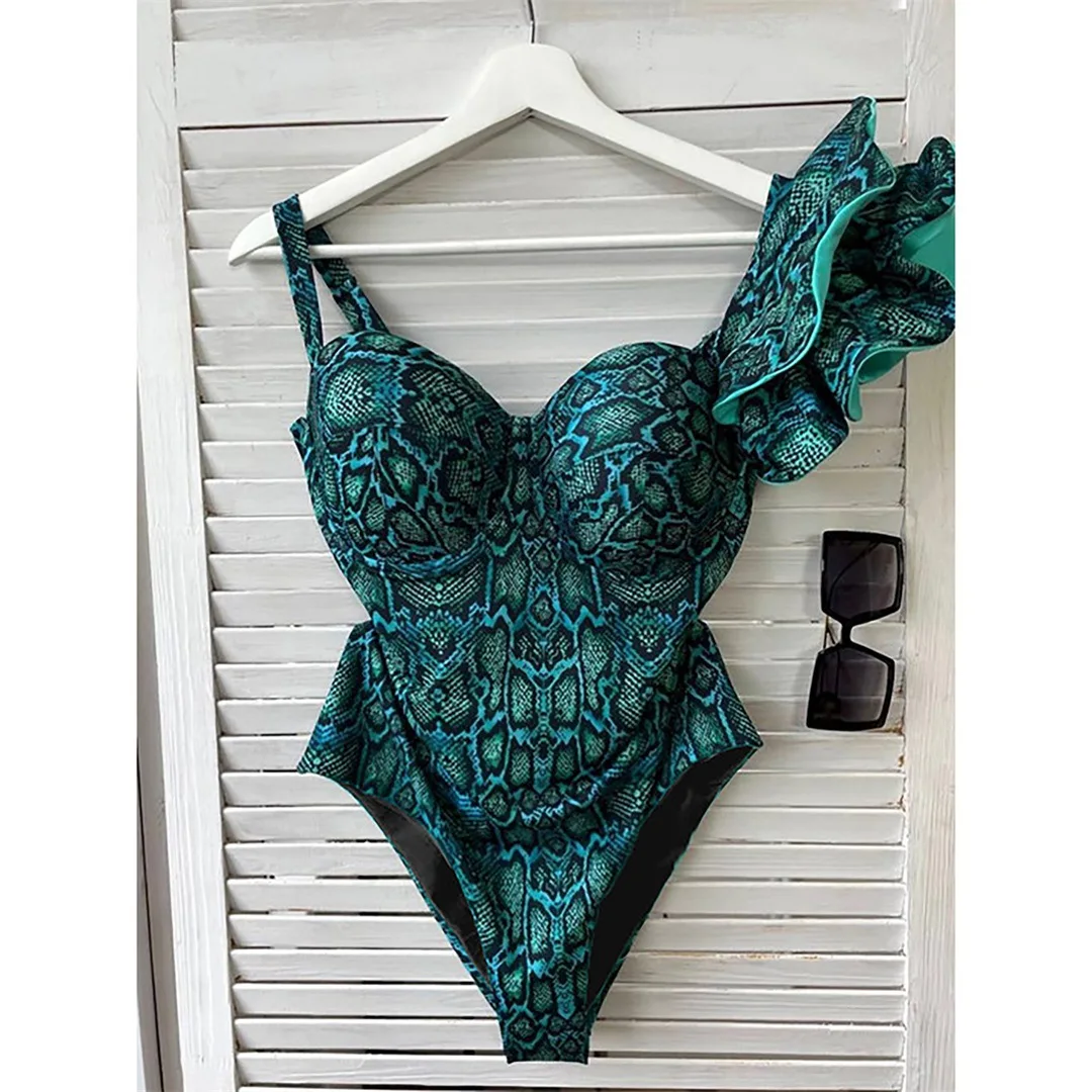 2025 New One-piece Swimsuit Women's Shoulder Double Ruffle Edge Hard Bag Tube Top Swimsuit
2025 New One-piece Swimsuit Women's Shoulder Double Ruffle Edge Hard Bag Tube Top Swimsuit