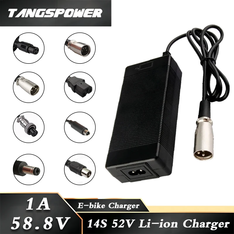 58.8V 1A Charger Lithium Battery 14S 52V For Li-ion Battery Pack Fast Charging Portable Electric Bicycle Charger High quality
58.8V 1A Charger Lithium Battery 14S 52V For Li-ion Battery Pack Fast Charging Portable Electric Bicycle Charger High quality