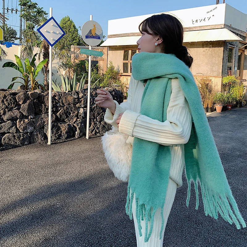 Luxury Brand New Winter Scarf Women Solid Cashmere Scarves Wraps Soft Wram Shawl Female Pashmina Lady Blanket Stoles Long Hijabs
Luxury Brand New Winter Scarf Women Solid Cashmere Scarves Wraps Soft Wram Shawl Female Pashmina Lady Blanket Stoles Long Hijabs