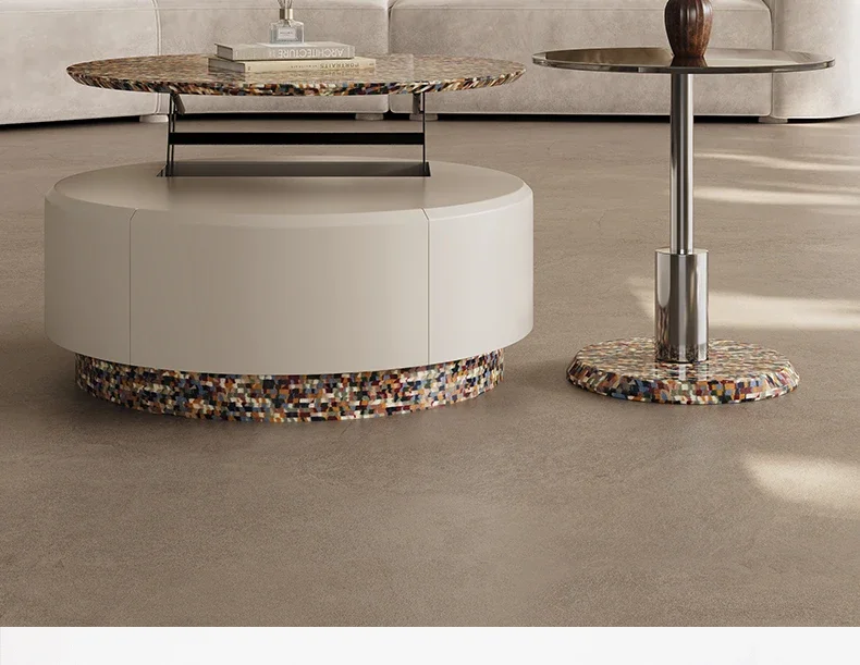 Italian minimalist round coffee table combination living room simple modern lifting creative multi-functional coffee table
Italian minimalist round coffee table combination living room simple modern lifting creative multi-functional coffee table