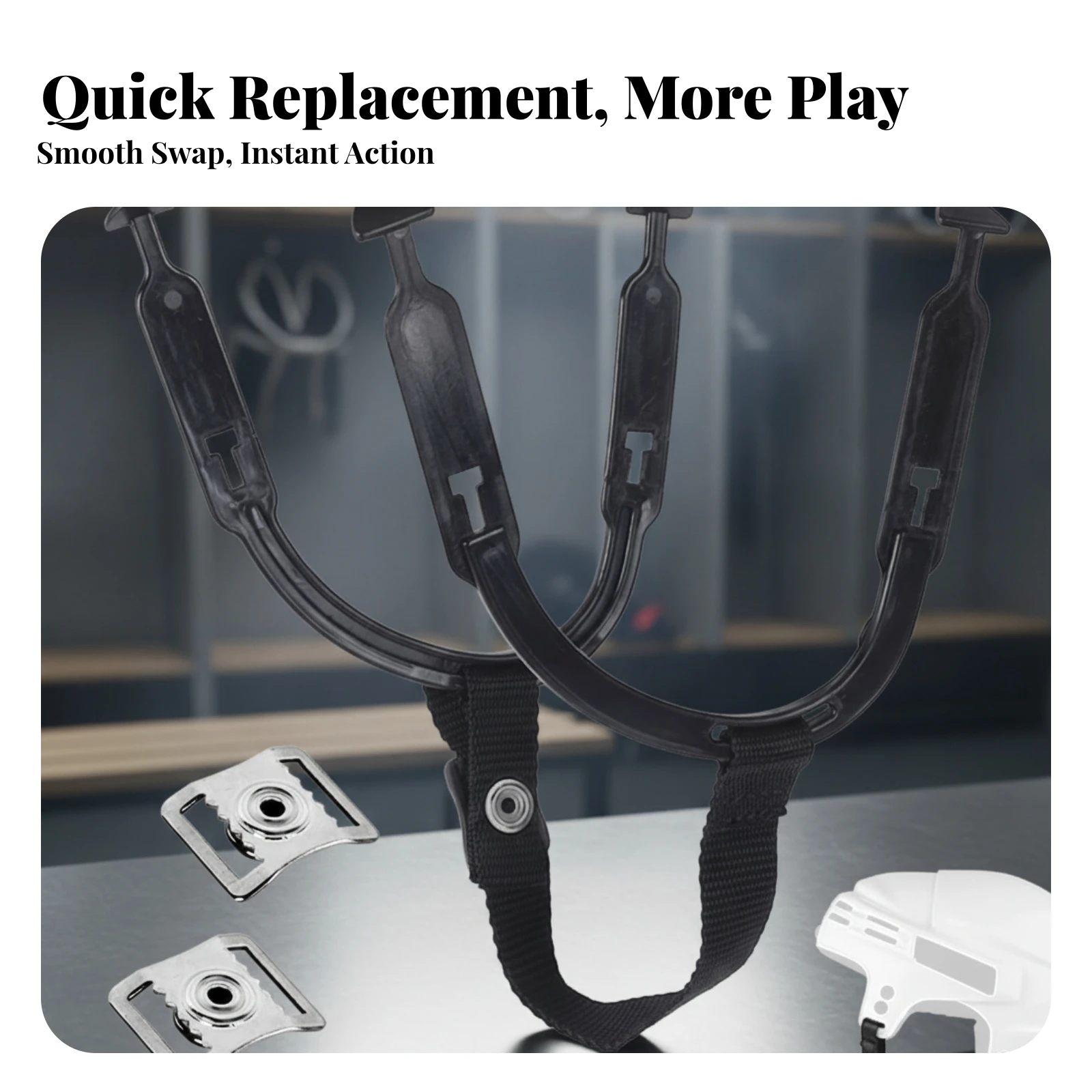 Hockey Helmet Chin Strap Repair Kit PVC and Iron Hockey Chin Strap Sports Helmet Buckle Kit Metal Mounting Plates Curved
Hockey Helmet Chin Strap Repair Kit PVC and Iron Hockey Chin Strap Sports Helmet Buckle Kit Metal Mounting Plates Curved