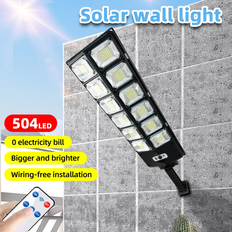 Солнечные настенные светильники 504LED с датчиком движения, диммируемые, с пультом дистанционного управления, IP65, водонепроницаемые, для наружного освещения и безопасности
Солнечные настенные светильники 504LED с датчиком движения, диммируемые, с пультом дистанционного управления, IP65, водонепроницаемые, для наружного освещения и безопасности