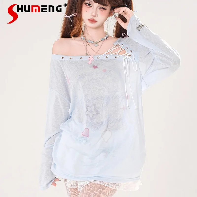 Japanese Style Sweet Thin Sunscreen T-shirt Blouse For Women's Loose Slimming Summer Top Air Conditioning Shirt Clothes Ladies
Japanese Style Sweet Thin Sunscreen T-shirt Blouse For Women's Loose Slimming Summer Top Air Conditioning Shirt Clothes Ladies