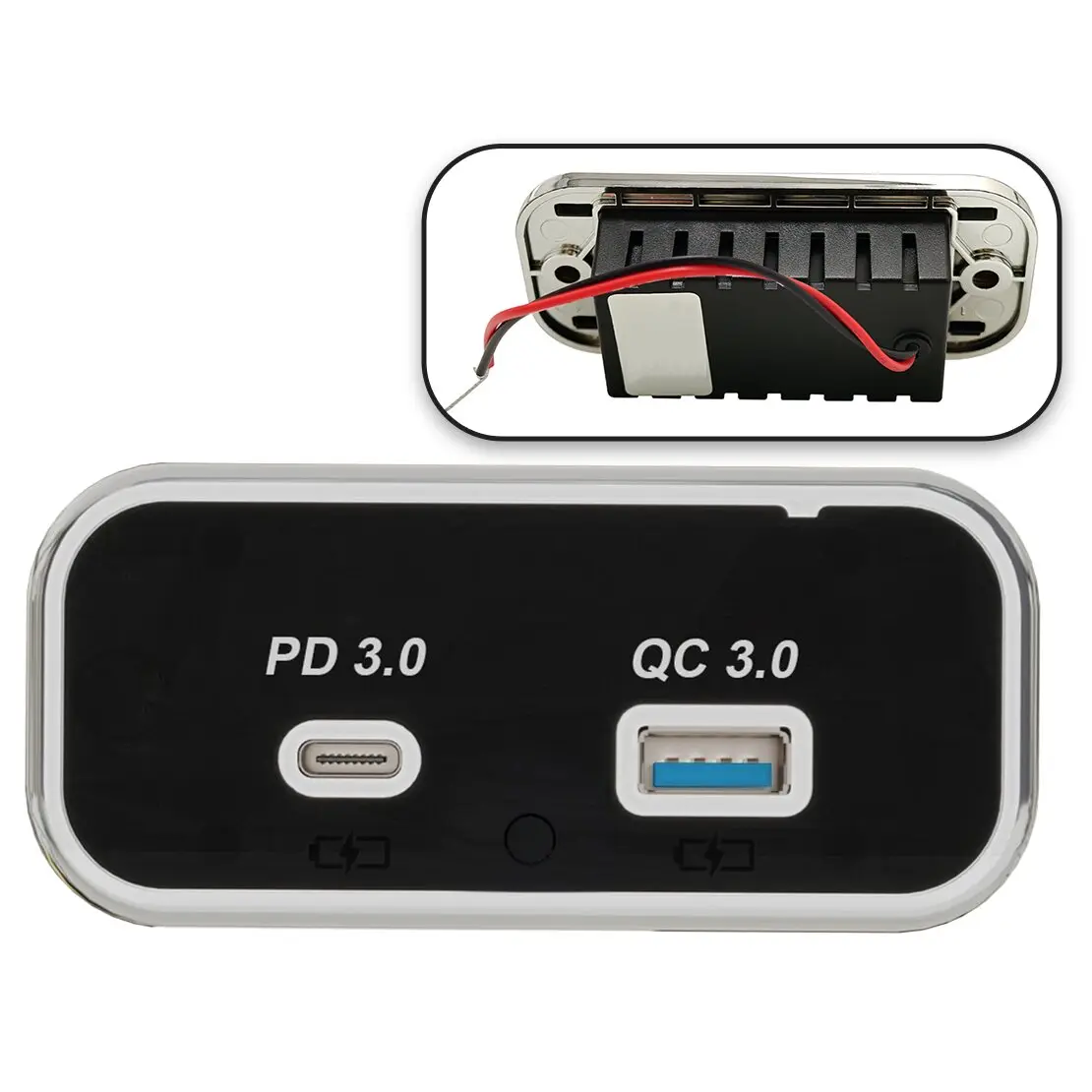 12V/24V QC3.0 USB+Type-C PD3.0 Port Socket Panel Power Outlet Charge Charging Charger Fit For Car Motorhome Caravan RV Boat
12V/24V QC3.0 USB+Type-C PD3.0 Port Socket Panel Power Outlet Charge Charging Charger Fit For Car Motorhome Caravan RV Boat