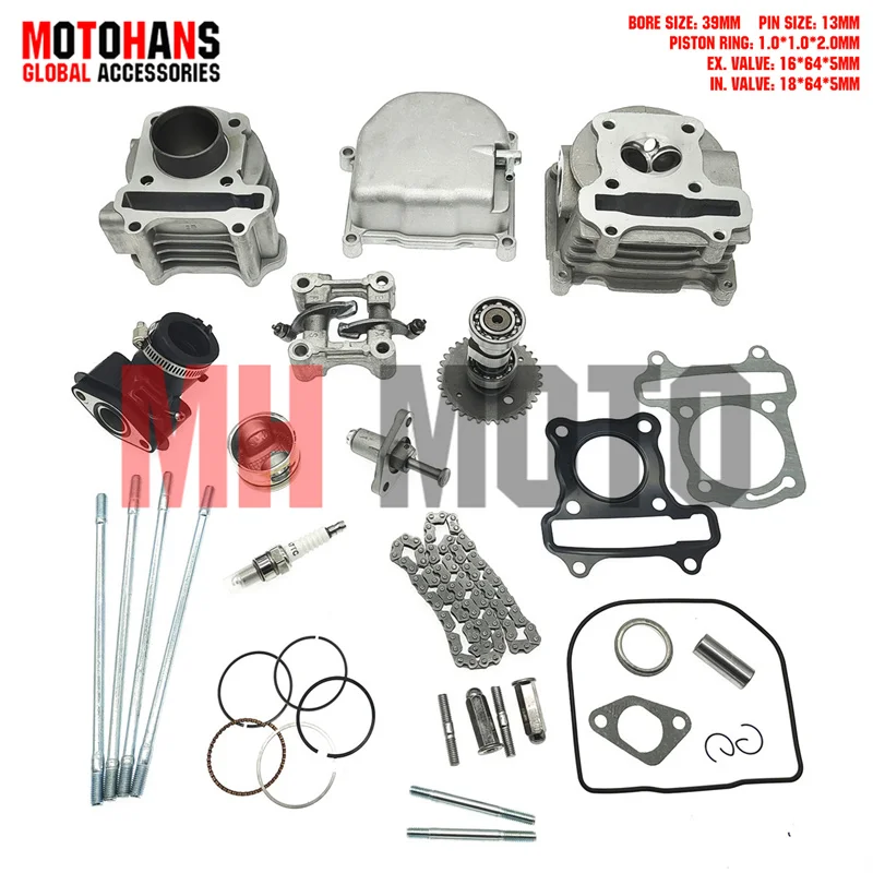 GY6 50 60 80 100 120 CYLINDER AND HEAD KIT FOR 4T 139QMB ENGINE SCOOTER BAJA ROKETA SUNL TAOTAO ZNEN JMSTAR ROKETA VIP JONWAY
GY6 50 60 80 100 120 CYLINDER AND HEAD KIT FOR 4T 139QMB ENGINE SCOOTER BAJA ROKETA SUNL TAOTAO ZNEN JMSTAR ROKETA VIP JONWAY