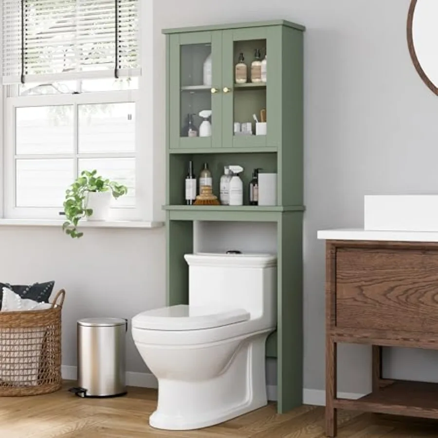 Over the Toilet Storage Cabinet, Bathroom Shelf Organizer with Anti-Tip Device Small Freestanding Space Saver with Adjustable S
Over the Toilet Storage Cabinet, Bathroom Shelf Organizer with Anti-Tip Device Small Freestanding Space Saver with Adjustable S