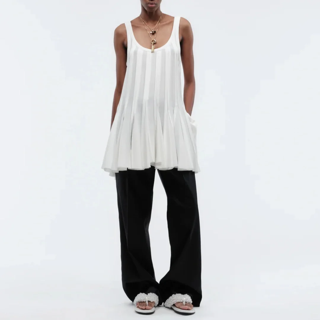 2026 Summer Women's Strap Skirt Knitted Elastic Hundred Fold Ruffle Loose Women's Mini Skirt y2k New Fashion Party Dress bra
2026 Summer Women's Strap Skirt Knitted Elastic Hundred Fold Ruffle Loose Women's Mini Skirt y2k New Fashion Party Dress bra