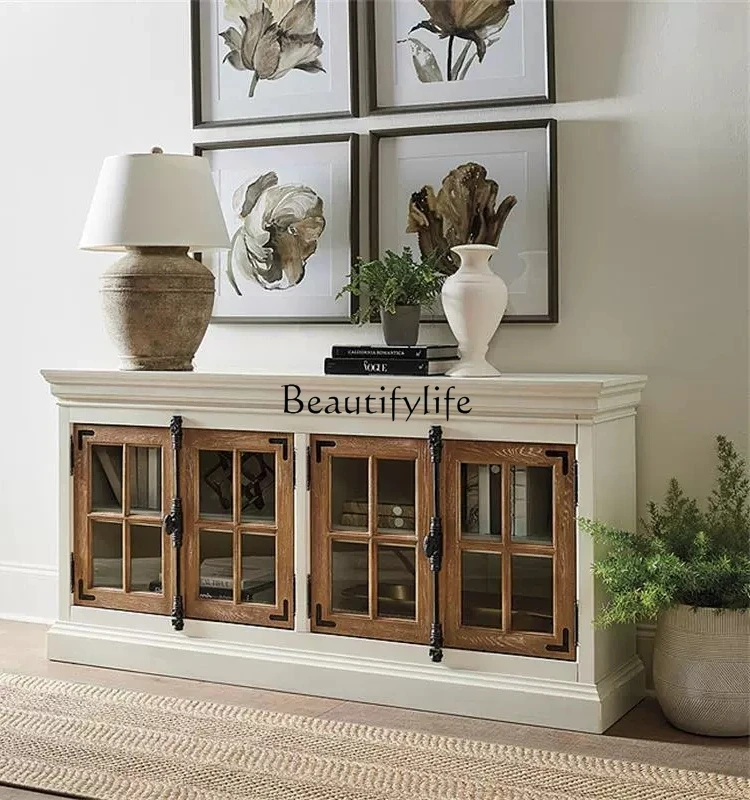 Nordic Solid Wood Modern Simple TV Cabinet Light Luxury Sideboard Display Cabinet French White Curio Cabinet
Nordic Solid Wood Modern Simple TV Cabinet Light Luxury Sideboard Display Cabinet French White Curio Cabinet