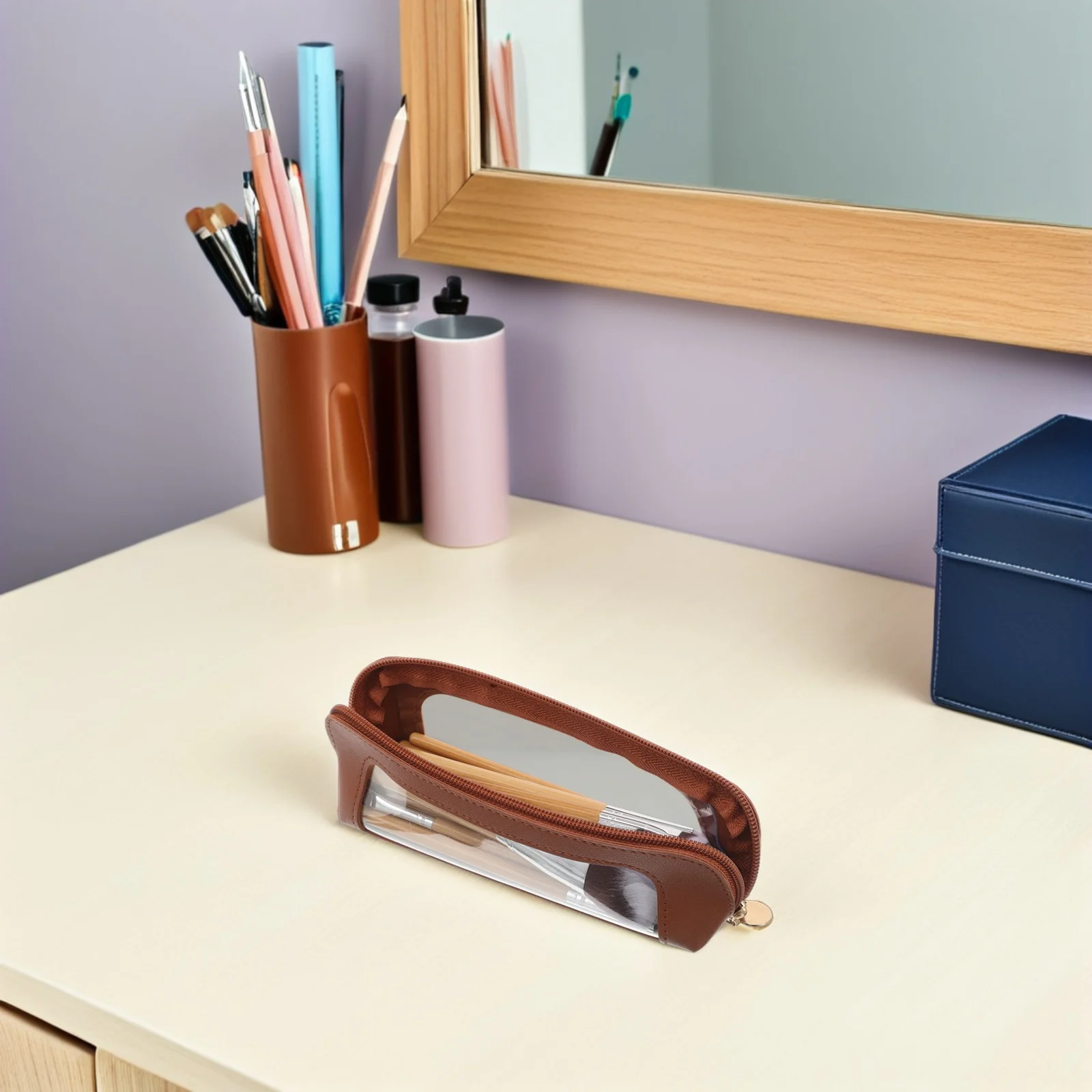 Makeup Brush Pouch Bag Transparent Travel Size Portable Organizer for Makeup Brushes Eyebrow Pencils Eyeshadow Tools Storage
Makeup Brush Pouch Bag Transparent Travel Size Portable Organizer for Makeup Brushes Eyebrow Pencils Eyeshadow Tools Storage