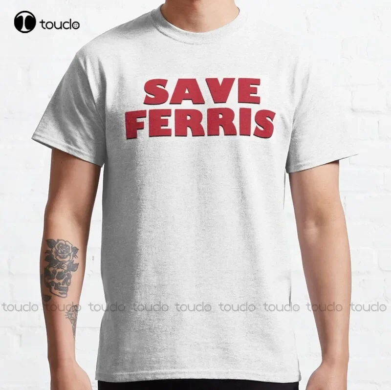 Новая классическая футболка Save Ferris, хлопковая футболка, мужская футболка унисекс
Новая классическая футболка Save Ferris, хлопковая футболка, мужская футболка унисекс