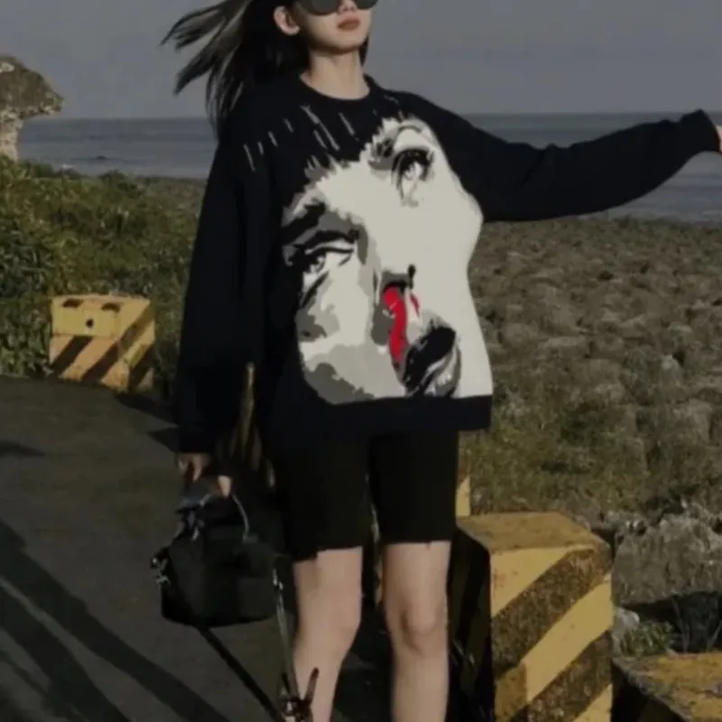 Ретро Harajuku High Street Вязаный свитер на молнии, новый модный повседневный свитер для мужчин, американский Y2k, женская модная одежда, женская одежда
Ретро Harajuku High Street Вязаный свитер на молнии, новый модный повседневный свитер для мужчин, американский Y2k, женская модная одежда, женская одежда