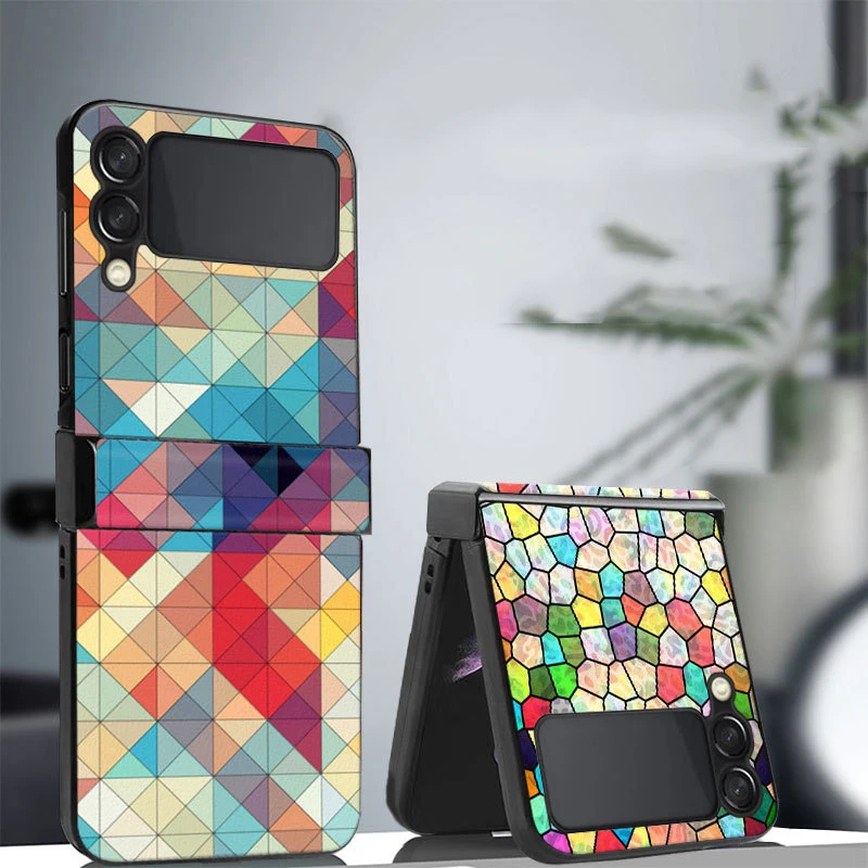 Z Flip 3 Funda Case for Samsung Galaxy Z Flip 3 Z Flip 4 Multicolor Squares Diamond Pattern Hinge PU Protection Phone Case Cover
Z Flip 3 Funda Case for Samsung Galaxy Z Flip 3 Z Flip 4 Multicolor Squares Diamond Pattern Hinge PU Protection Phone Case Cover