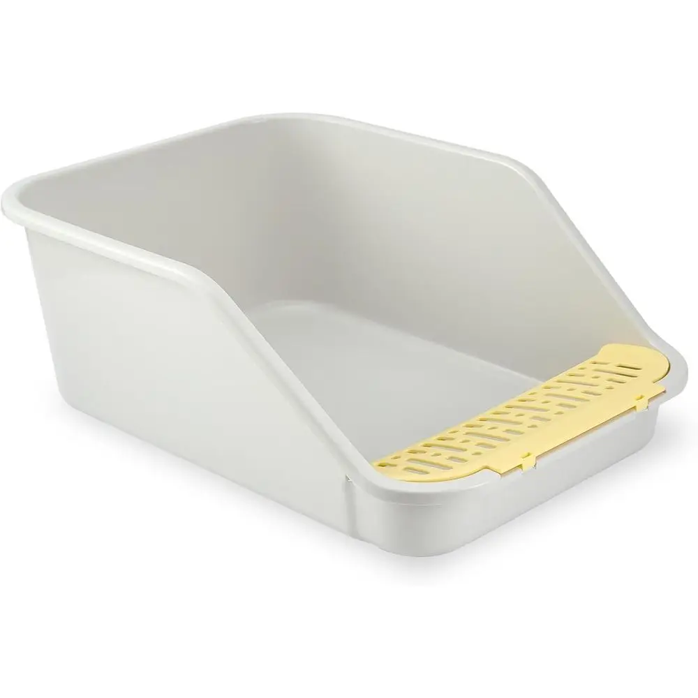 Large Litter Box with High Sides, Indoor, Low Entry, Easy to Clean, Anti-Splashing - Grey-Yellow
Large Litter Box with High Sides, Indoor, Low Entry, Easy to Clean, Anti-Splashing - Grey-Yellow
