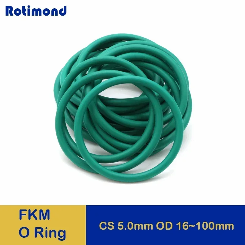 FKM O Ring CS 5.0mm OD 16~100mm Sealing Gasket Insulation Oil Resistant High Temperature Resistance Fluorine Rubber O Ring 10Pcs
FKM O Ring CS 5.0mm OD 16~100mm Sealing Gasket Insulation Oil Resistant High Temperature Resistance Fluorine Rubber O Ring 10Pcs