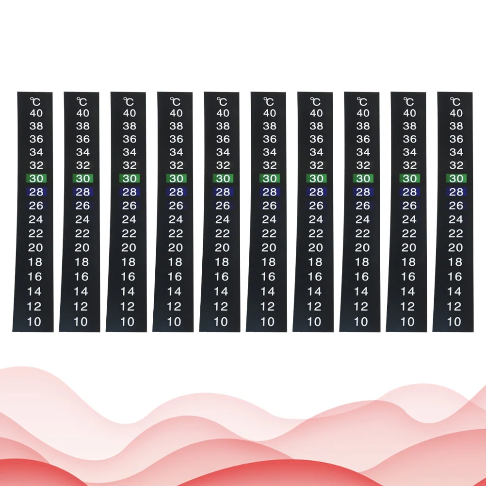 10PCS Thermometer Sticker Strip Indoor Temperature Measuring Liquid Crystal Discoloration Safe Practical Fish Tank
10PCS Thermometer Sticker Strip Indoor Temperature Measuring Liquid Crystal Discoloration Safe Practical Fish Tank