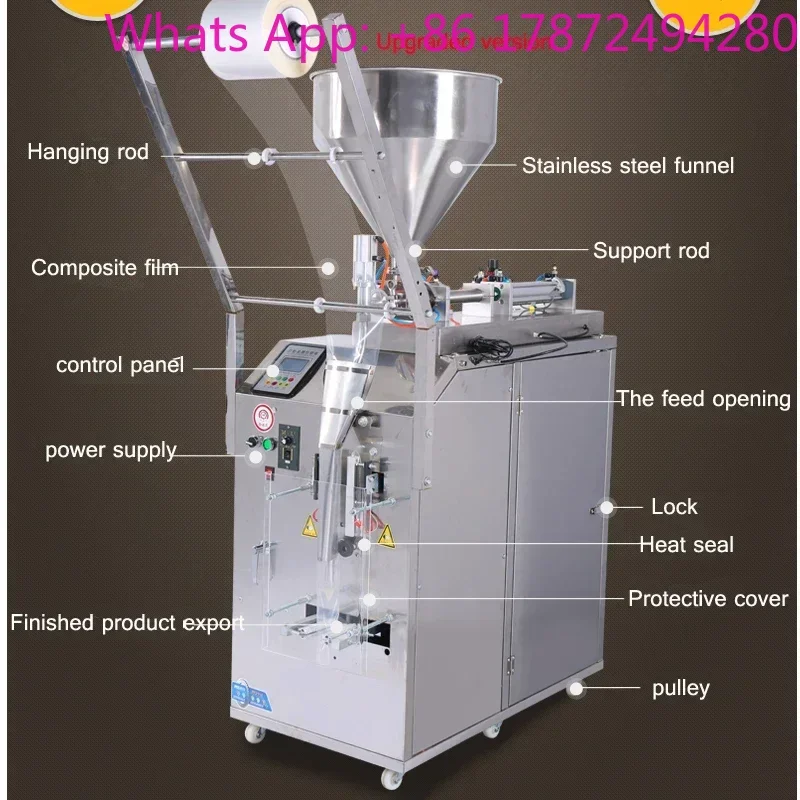 Honey Chili Oil Wine Filling Machine, 220V/110V Automatic Sealer for Sauce and Seasoning Packaging
Honey Chili Oil Wine Filling Machine, 220V/110V Automatic Sealer for Sauce and Seasoning Packaging