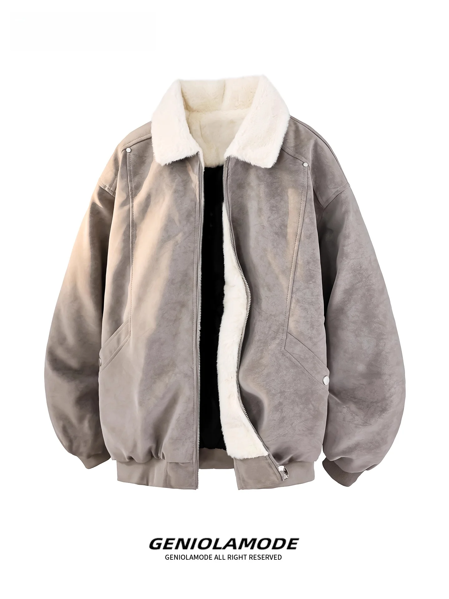 Genio Lamode Retro Rabbit Fur Collar Patchwork Workwear Cotton Jaet Men's High Street Autumn Winter Outerwear
Genio Lamode Retro Rabbit Fur Collar Patchwork Workwear Cotton Jaet Men's High Street Autumn Winter Outerwear