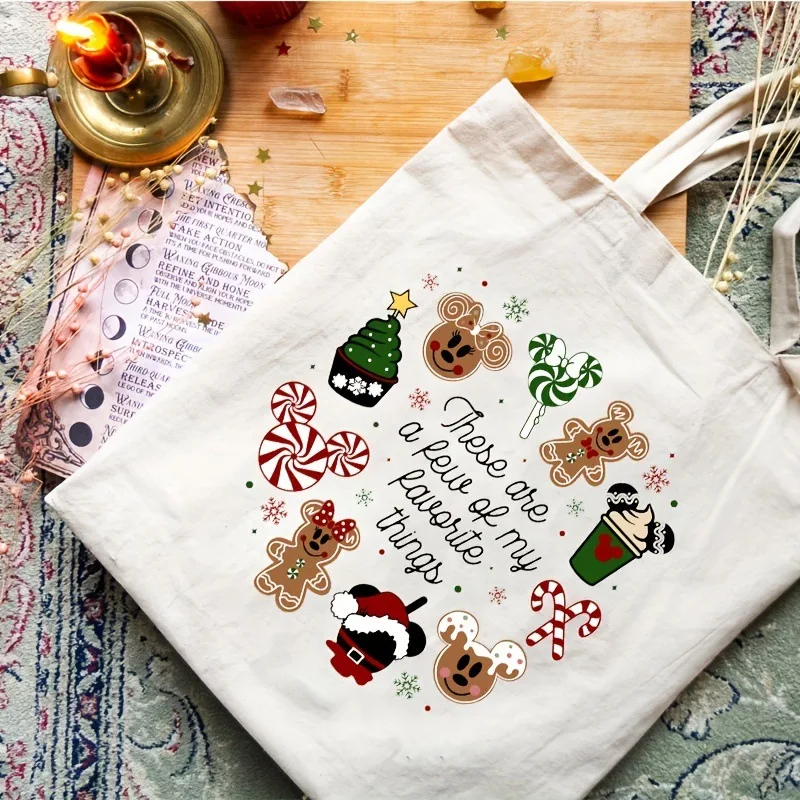 Women's Canvas Tote Shoulder Bag Christmas Mickey Gingerbread Man Candy Cane Snowflake Pattern Festive Cute Casual Bag for Women
Women's Canvas Tote Shoulder Bag Christmas Mickey Gingerbread Man Candy Cane Snowflake Pattern Festive Cute Casual Bag for Women
