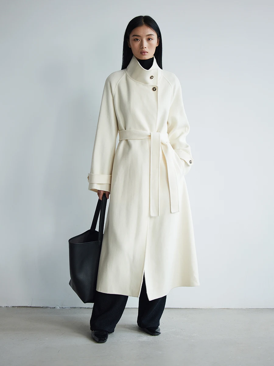 Двустороннее шерстяное пальто женское средней длины с воротником-стойкой и поясом, в стиле Хепберн, длинное, зимнее
Двустороннее шерстяное пальто женское средней длины с воротником-стойкой и поясом, в стиле Хепберн, длинное, зимнее