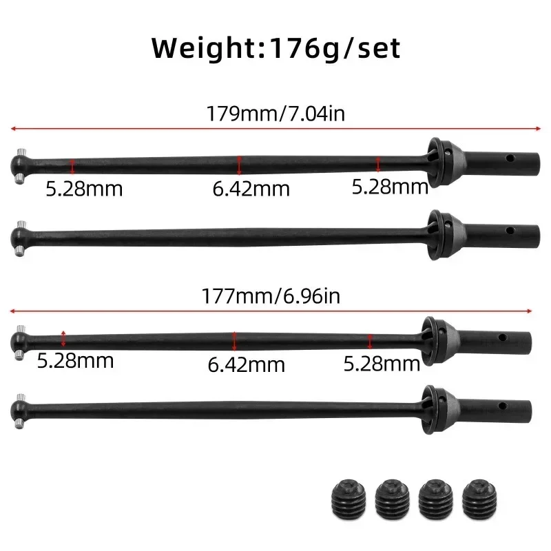 1Set RC Steel Metal Front Rear Drive Shaft CVD Driveshaft for ARRMA 1/7 FIRETEAM TALION RC Car Upgrade Parts Accessories
1Set RC Steel Metal Front Rear Drive Shaft CVD Driveshaft for ARRMA 1/7 FIRETEAM TALION RC Car Upgrade Parts Accessories