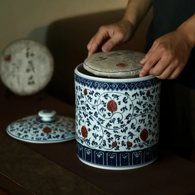 ★Jingdezhen Ceramics Fake Antique Blue and White Glazed Red Temple Jar Chinese Retro Tea Pot Decorations Seven Cakes Cans
★Jingdezhen Ceramics Fake Antique Blue and White Glazed Red Temple Jar Chinese Retro Tea Pot Decorations Seven Cakes Cans