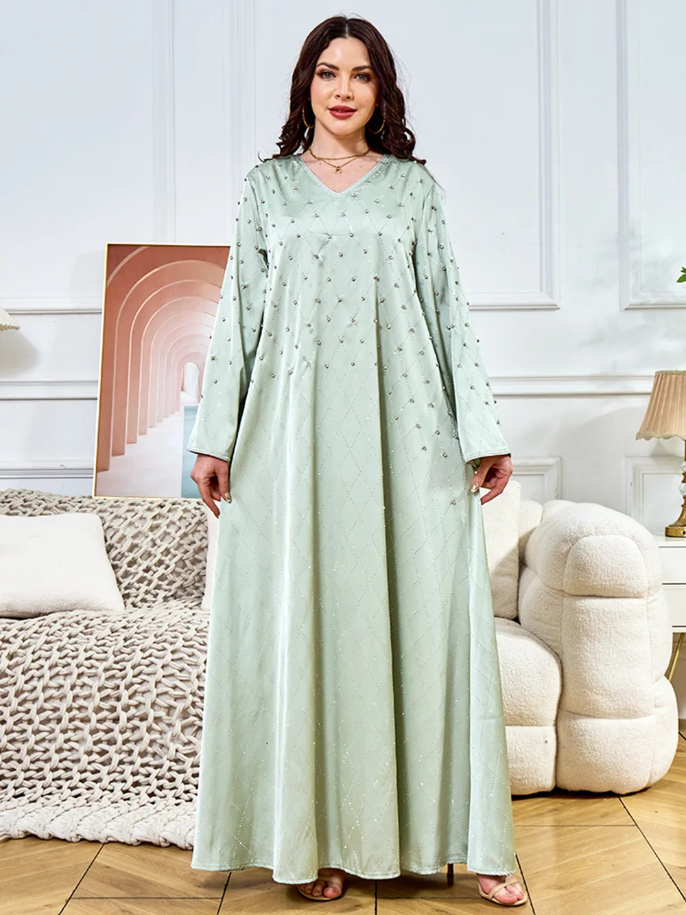Muslim Dresses Jalabiya For Women Party Diamonds Saudi Long Robe Kaftan Lslam Dress
Muslim Dresses Jalabiya For Women Party Diamonds Saudi Long Robe Kaftan Lslam Dress