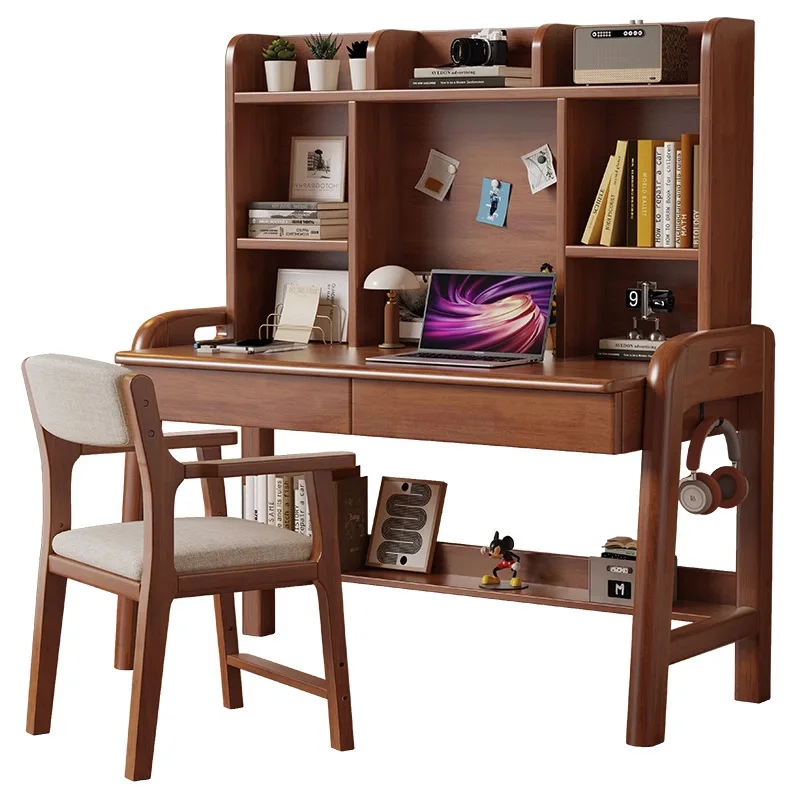 Solid wood desk with bookshelf Study table Student home desk Lifting writing desk Bedroom study office computer
Solid wood desk with bookshelf Study table Student home desk Lifting writing desk Bedroom study office computer