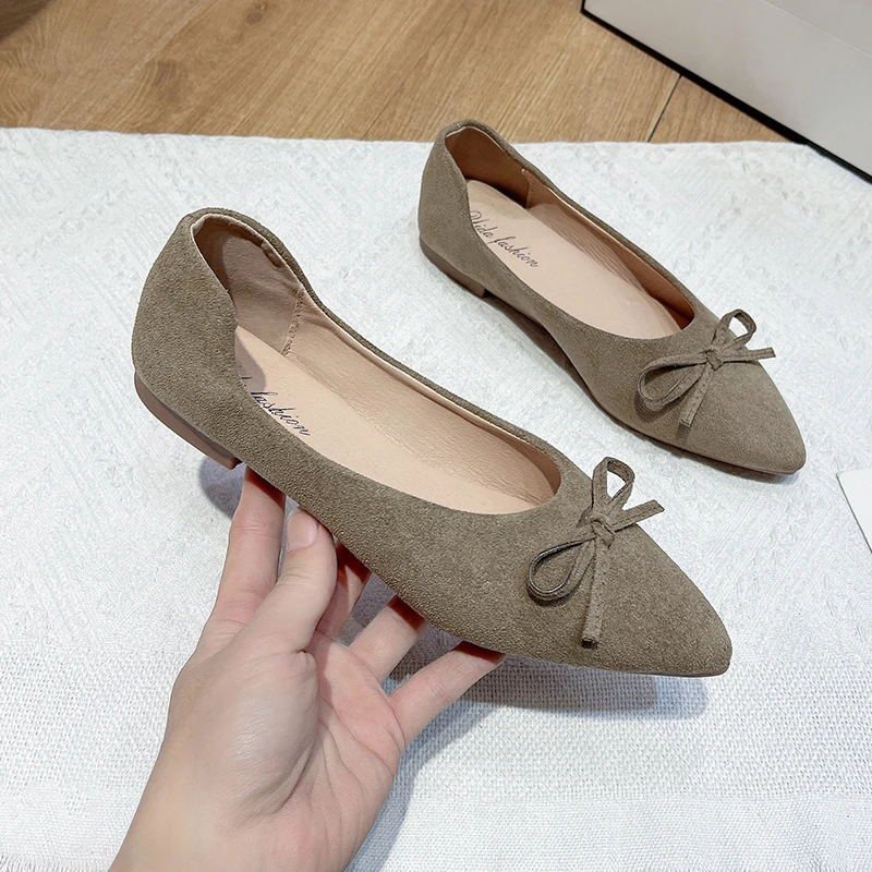 Women's Flat Shoes New Spring Autumn Comfort Non-slip Ladies Loafers Suede Leather Flats Elegant Bowknot Women's Single Shoes
Women's Flat Shoes New Spring Autumn Comfort Non-slip Ladies Loafers Suede Leather Flats Elegant Bowknot Women's Single Shoes