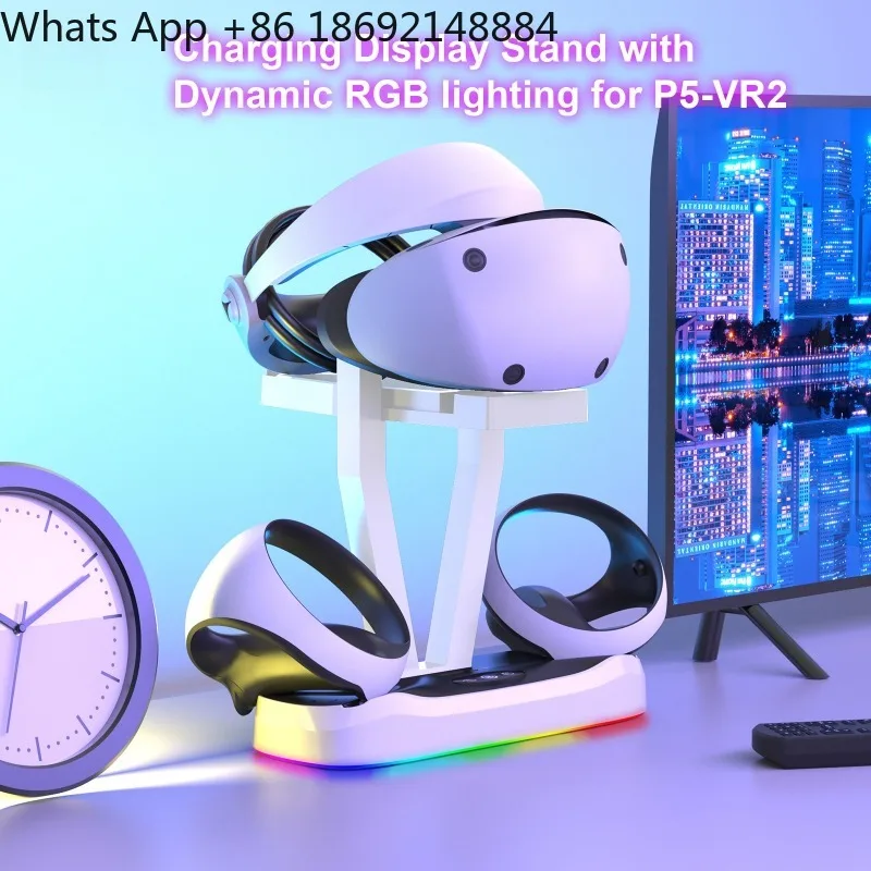magnetic charging base with RGB light for gamepad charging and VR glasses storage rack
magnetic charging base with RGB light for gamepad charging and VR glasses storage rack