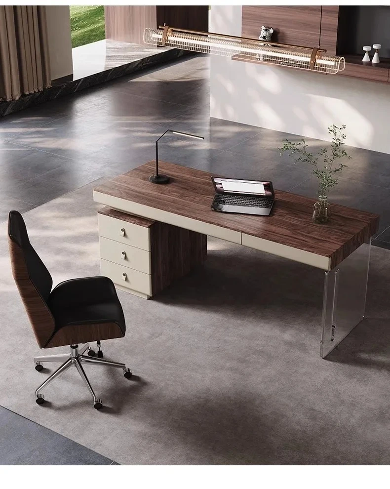 B Italian style, solid wood home study writing desk acrylic suspended walnut desk
B Italian style, solid wood home study writing desk acrylic suspended walnut desk