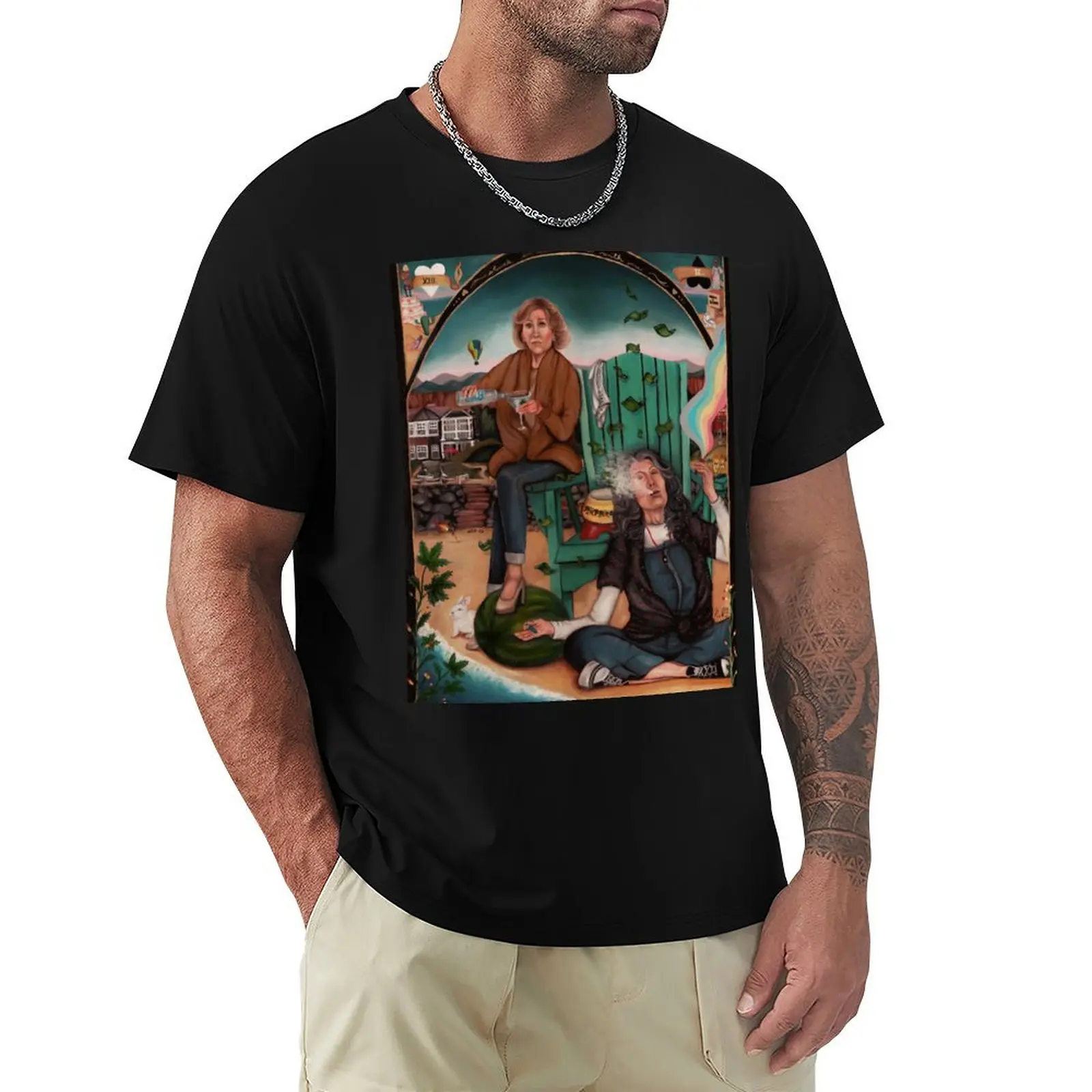 “Stuck in the middle with you” Grace and Frankie / Jane Fonda and Lily Tomlin painting T-Shirt plain sweat shirts men
“Stuck in the middle with you” Grace and Frankie / Jane Fonda and Lily Tomlin painting T-Shirt plain sweat shirts men