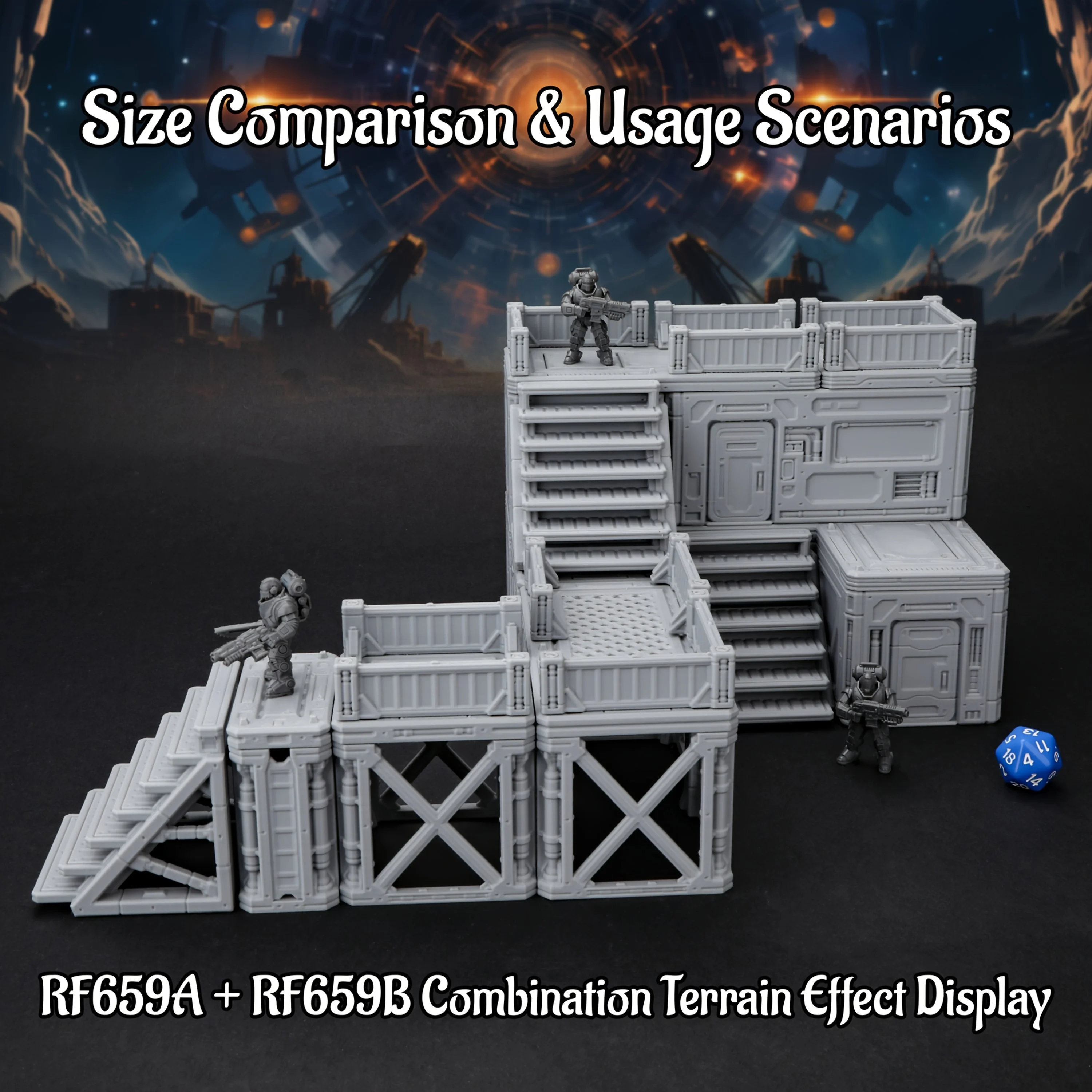 Sci-Fi Colonial Base & Colony Scaffolding Miniature Terrain Set, Perfect Gift for Rpg Players & Strategy Game Enthusiasts
Sci-Fi Colonial Base & Colony Scaffolding Miniature Terrain Set, Perfect Gift for Rpg Players & Strategy Game Enthusiasts