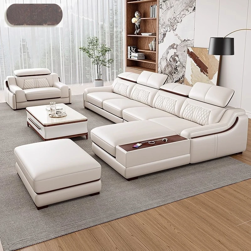 Nordic leather complete combination sofa leather first layer cowhide modern simple living room
Nordic leather complete combination sofa leather first layer cowhide modern simple living room