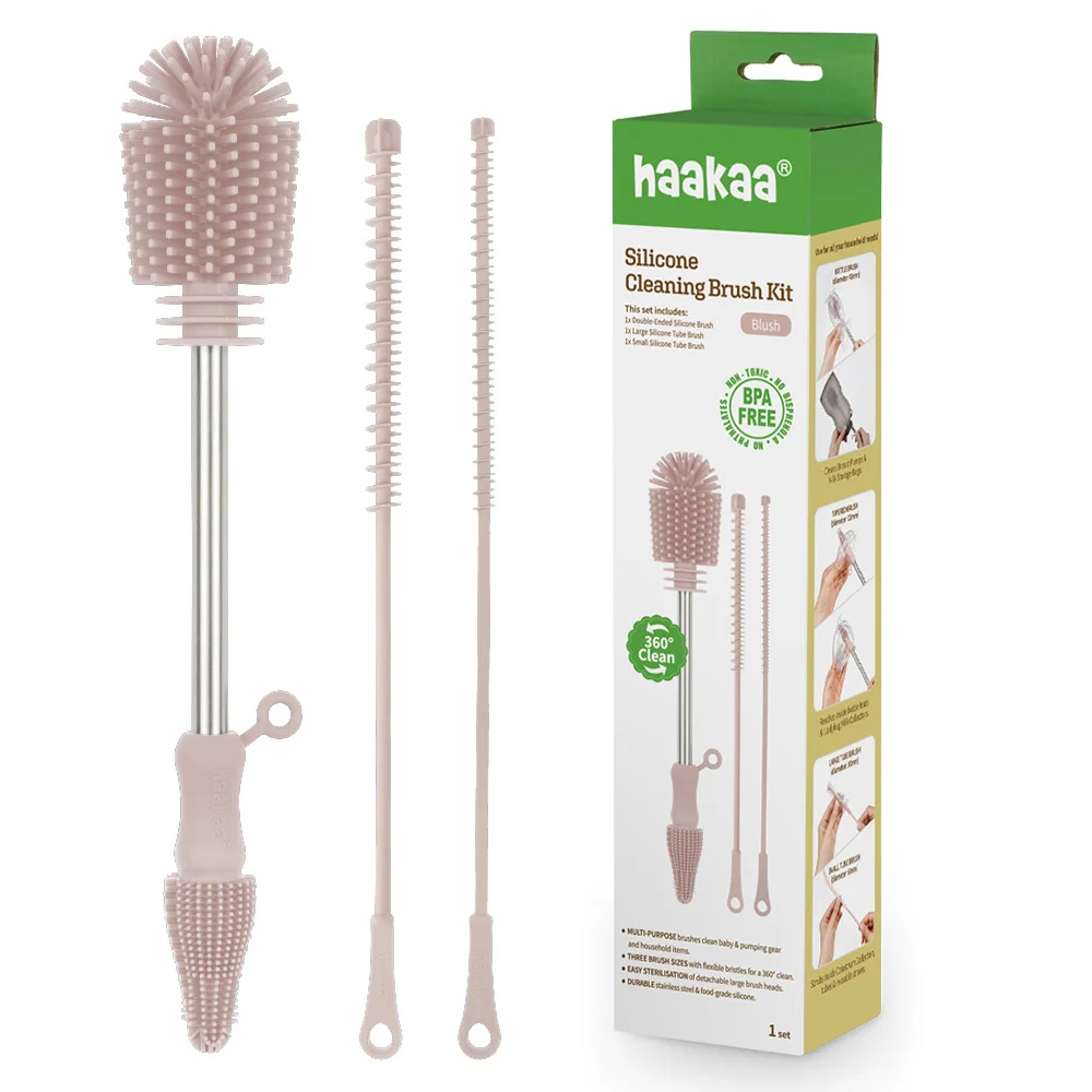 Blush Silicone Cleaning Brush Kit – Multifunction 3-Piece Set for Bottles, Pumps & Accessories - Blush
Blush Silicone Cleaning Brush Kit – Multifunction 3-Piece Set for Bottles, Pumps & Accessories - Blush