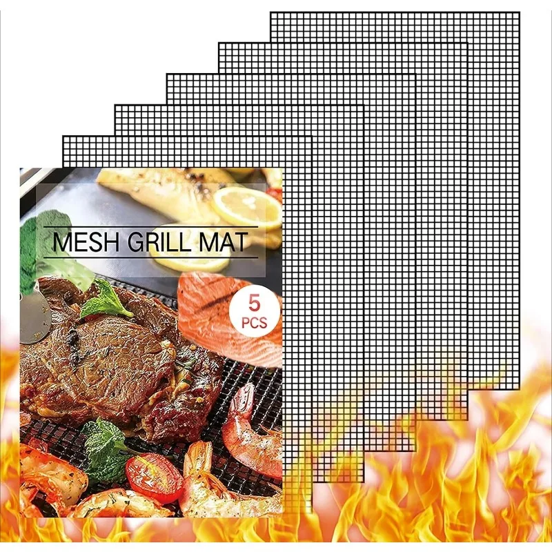 mesh Grill mat - Set of 5 Non Stick BBQ Grill mats,Reusable Grilling mats, Easy to Clean - Works on Gas, Charcoal, Pellet Grill
mesh Grill mat - Set of 5 Non Stick BBQ Grill mats,Reusable Grilling mats, Easy to Clean - Works on Gas, Charcoal, Pellet Grill