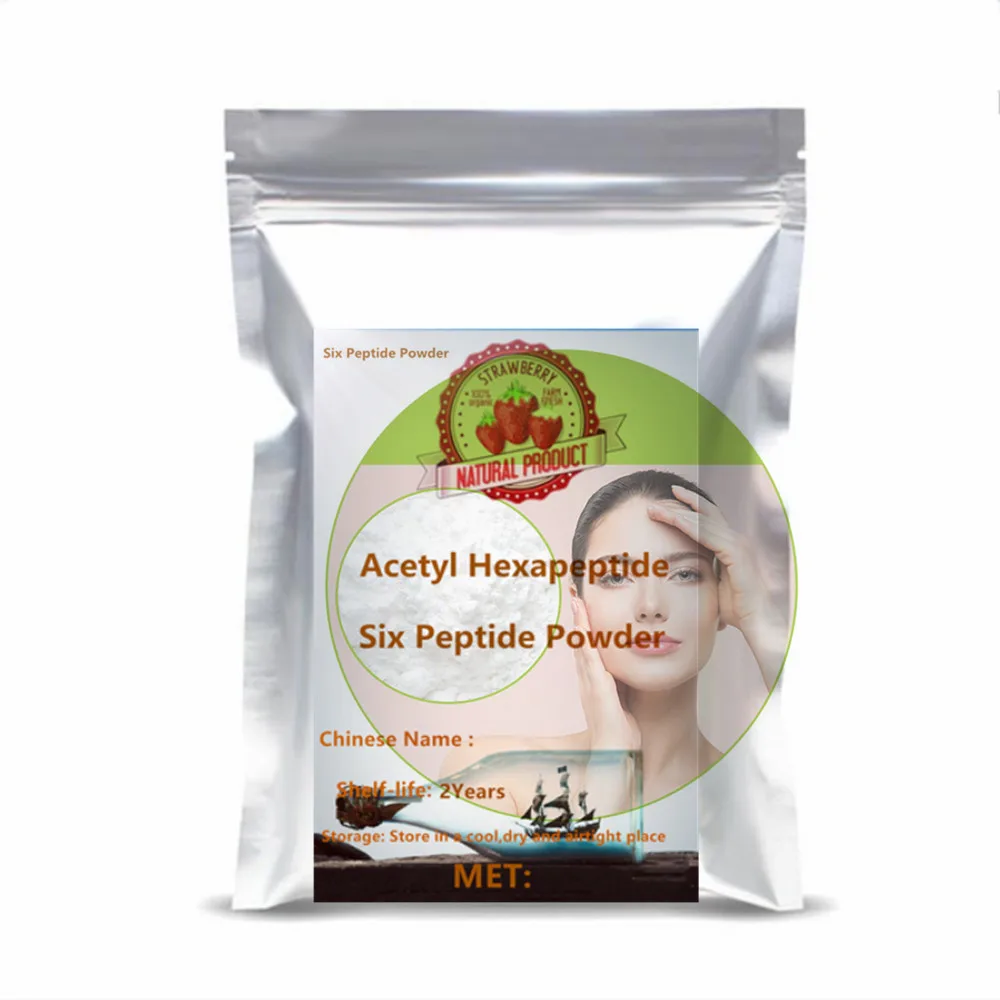 99% Cosmetic Grade Acetyl Hexapeptide Six Peptide Powder Anti Wrinkle Anti Aging Moisturizing Skin Tightening Raw Material for
99% Cosmetic Grade Acetyl Hexapeptide Six Peptide Powder Anti Wrinkle Anti Aging Moisturizing Skin Tightening Raw Material for