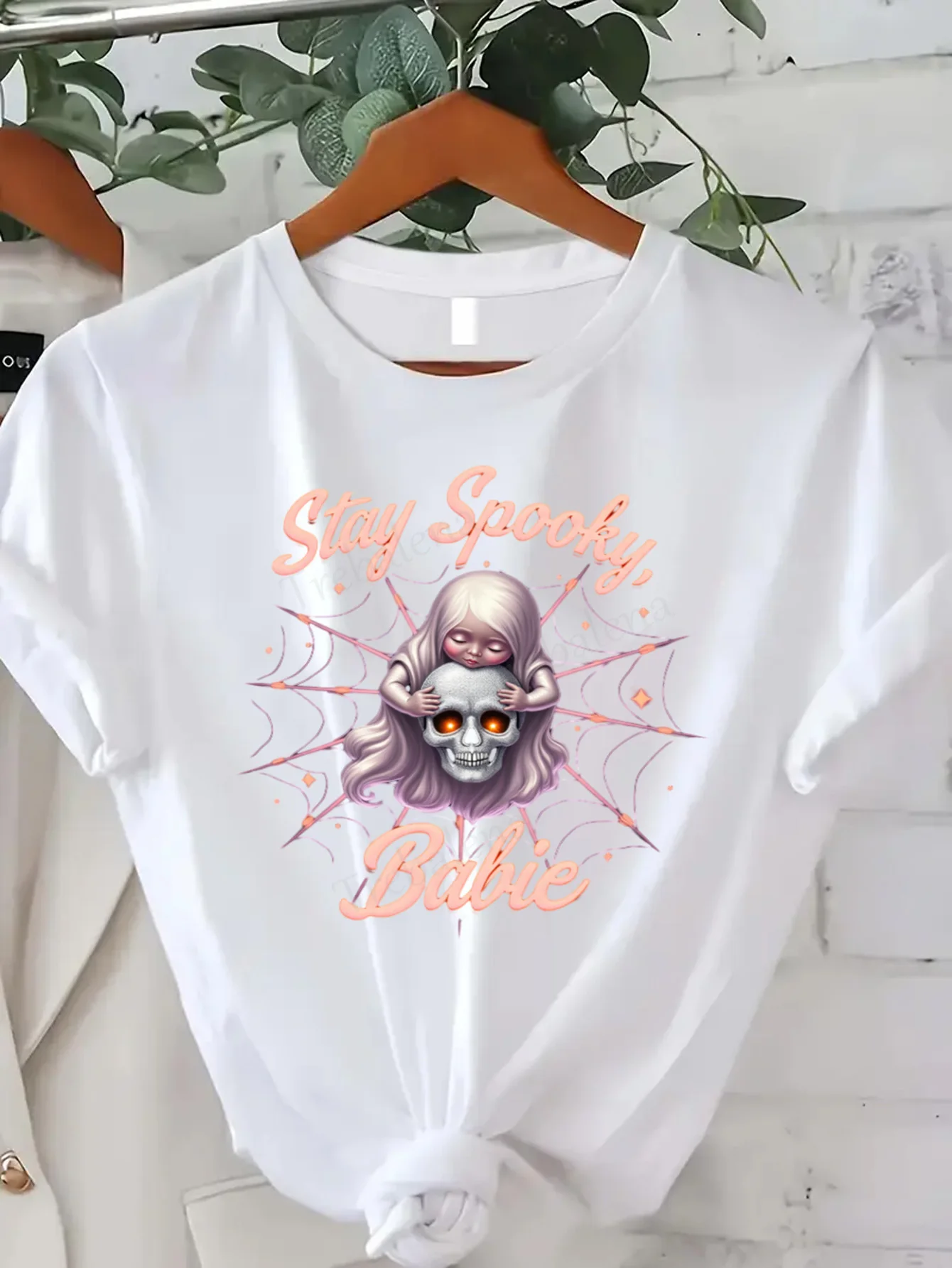 Round Neck T-shirt Spooky Cute Skull Girl T-Shirt Women's Plus Size Halloween Fashion Short Sleeve Tee Fashion Casual Top
Round Neck T-shirt Spooky Cute Skull Girl T-Shirt Women's Plus Size Halloween Fashion Short Sleeve Tee Fashion Casual Top