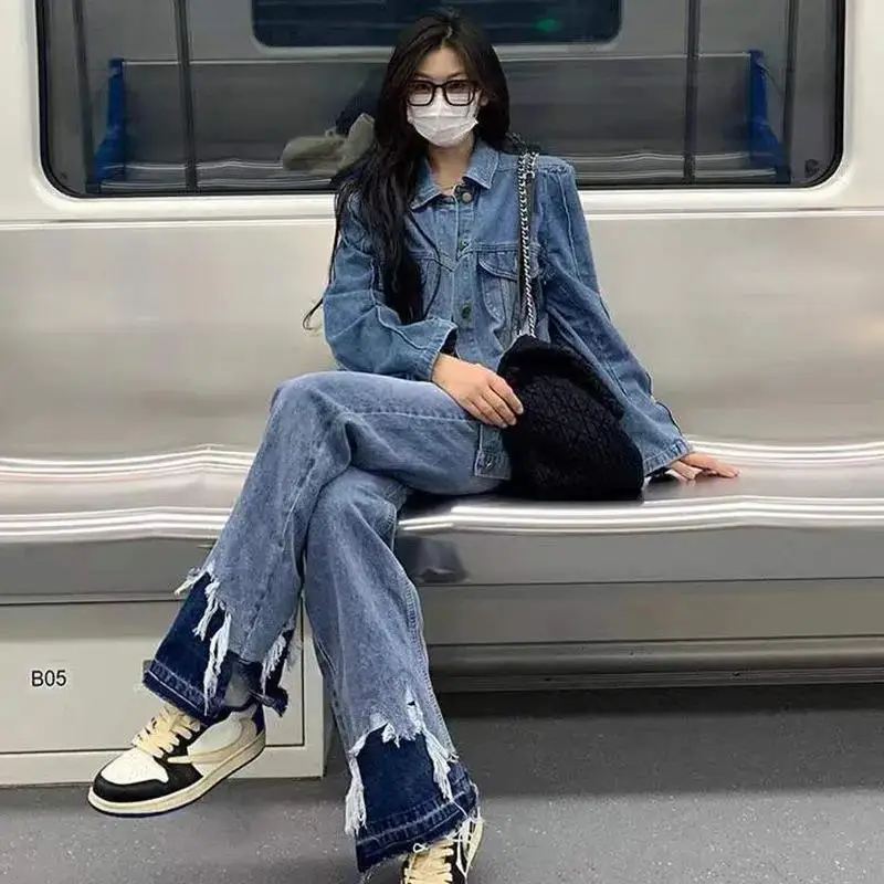 Personality Street Women Jeans Contrast Color Patchwork Pants Denim Straight Wide Leg Loose Trousers Mop Pants Baggy Jeans Women
Personality Street Women Jeans Contrast Color Patchwork Pants Denim Straight Wide Leg Loose Trousers Mop Pants Baggy Jeans Women