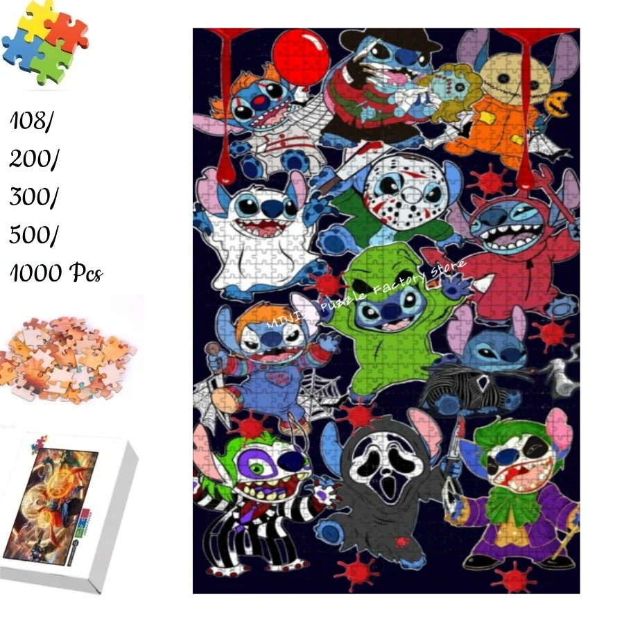 Disney Puzzle Stitch Хэллоуин фестиваль подарок Танграм игра для детей размер 108/200/300/500/1000 шт. головоломки деревянные пазлы
Disney Puzzle Stitch Хэллоуин фестиваль подарок Танграм игра для детей размер 108/200/300/500/1000 шт. головоломки деревянные пазлы