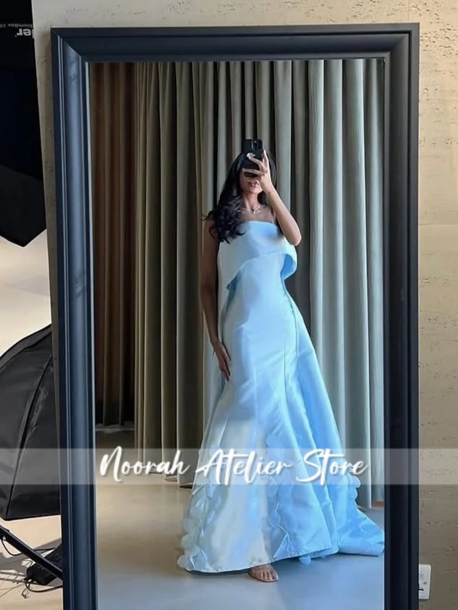 Sky Blue Elegant 3D Flower Arabic Evening Dresses Boat Strapless Wedding Dresses Dubai فساتين سهرة Prom Dresses 2025 Customized
Sky Blue Elegant 3D Flower Arabic Evening Dresses Boat Strapless Wedding Dresses Dubai فساتين سهرة Prom Dresses 2025 Customized