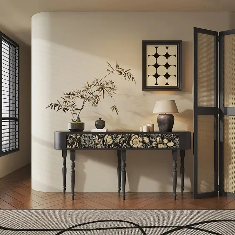 Классический винтажный консольный столик, косметический дисплей, эстетический консольный столик для прихожей, дизайн гостиной, мебель Woonkamer Tafel
Классический винтажный консольный столик, косметический дисплей, эстетический консольный столик для прихожей, дизайн гостиной, мебель Woonkamer Tafel