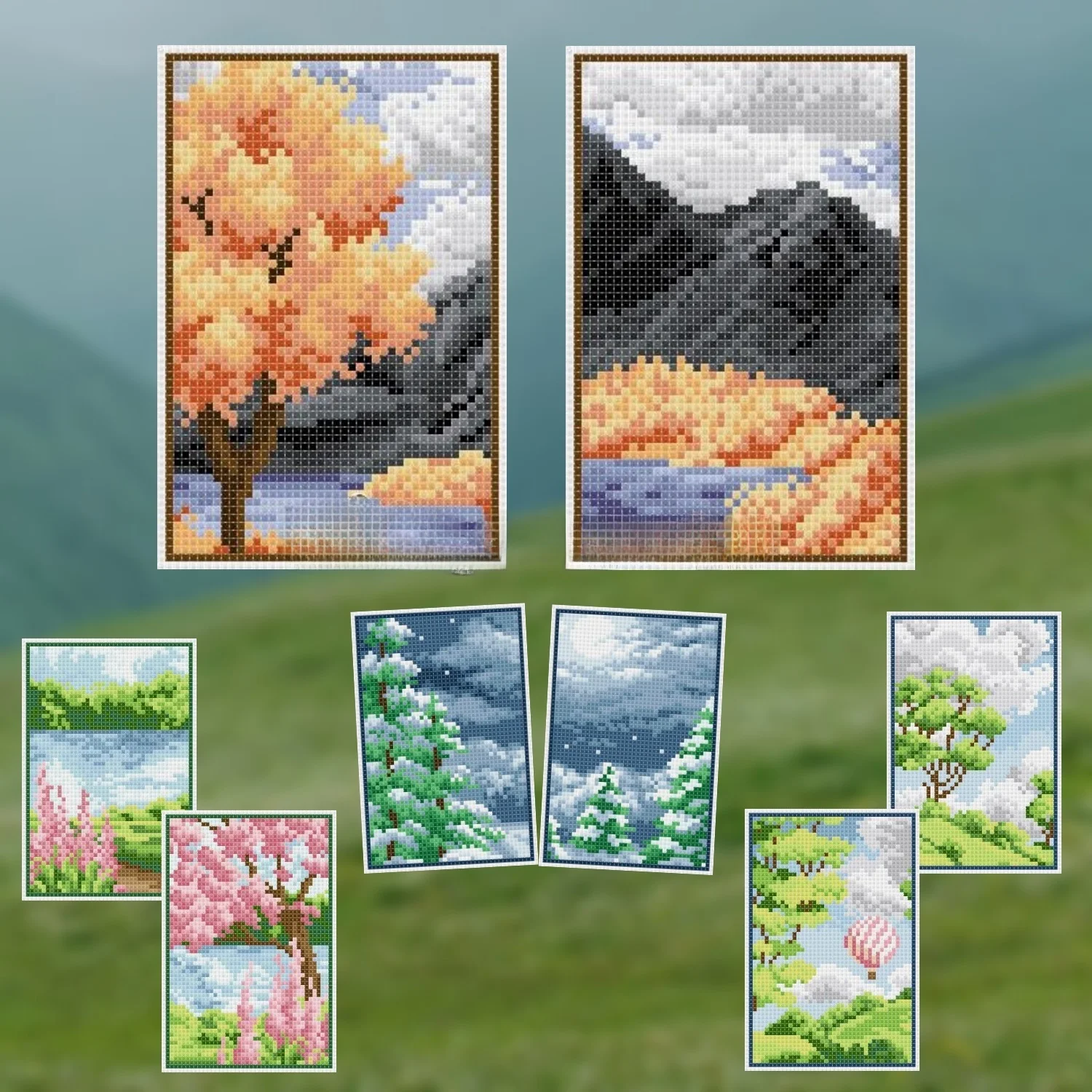 Witch Cross Stitch Card Holder DMC Embroidery Thread Handmade Campus Card Four Seasons Landscape Spring Summer Autumn Winter ...
Witch Cross Stitch Card Holder DMC Embroidery Thread Handmade Campus Card Four Seasons Landscape Spring Summer Autumn Winter ...